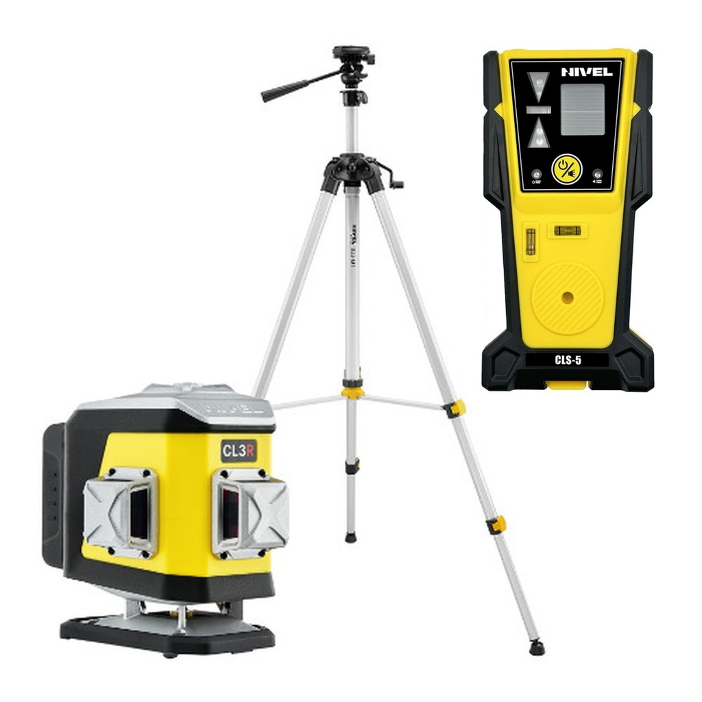 ZESTAW Laser krzyżowy Nivel System CL3R czerwony + statyw SJJM1EX + czujnik CLS4
