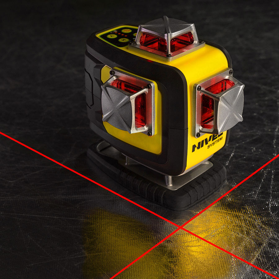 ZESTAW Laser krzyżowy Nivel System CL4D-R czerwony + statyw SJJM1EX + odbiornik CLS4