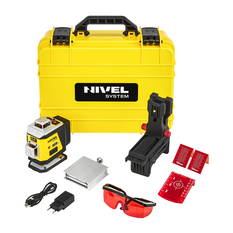 ZESTAW Laser krzyżowy Nivel System CL4R czerwony + statyw SJJ-M1 EX